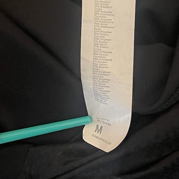 Fabletics Black Snakeskin Jumpsuit M Open Back Plunge Active Bodysuit - Picture 7 of 11